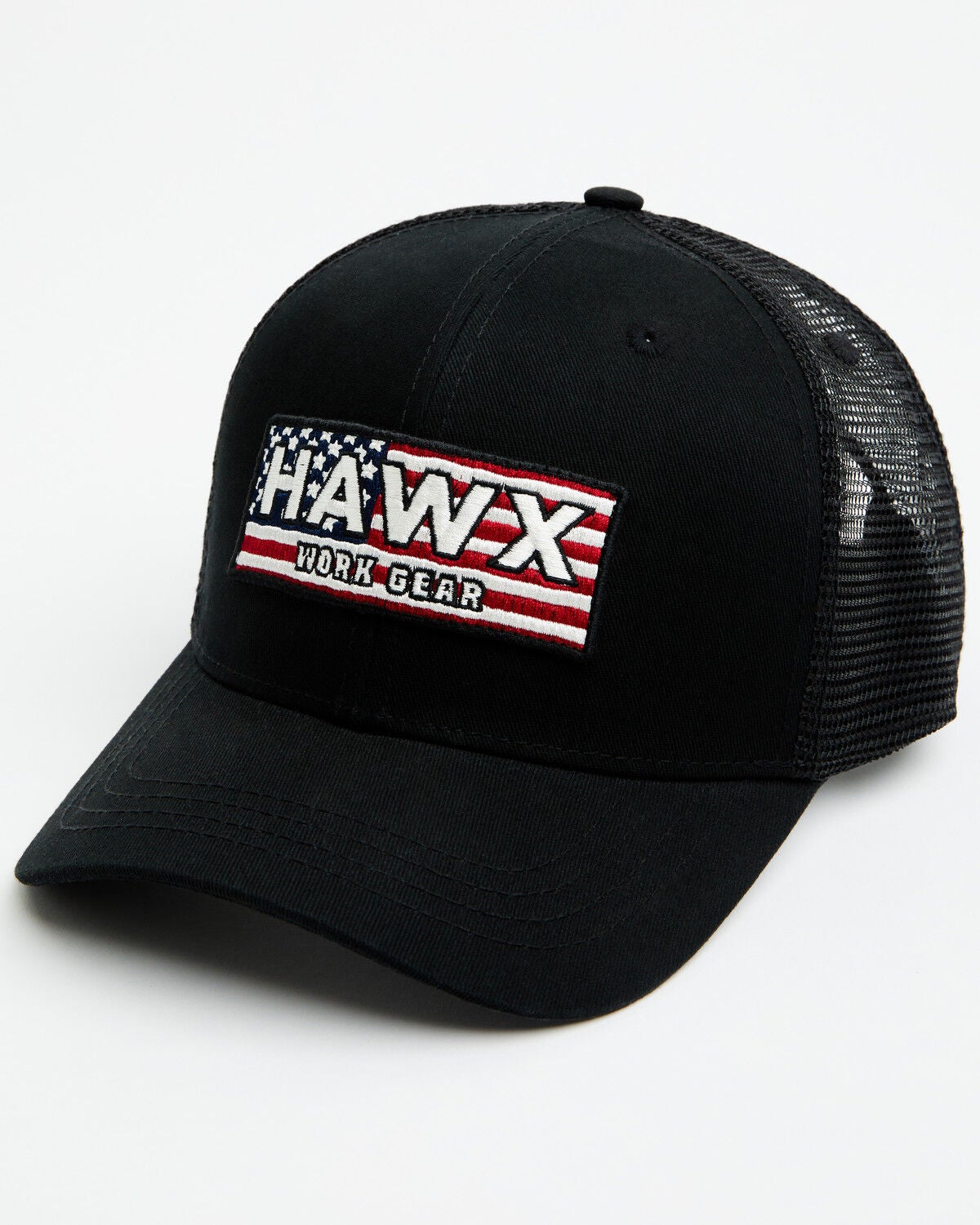 Hawx Men's American Flag Patch Ball Cap, Black, hi-res