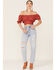 Beyond The Radar Women's Dot Print Tie Back Crop Top, Rust Copper, hi-res