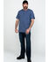 Image #6 - Hawx Men's Pocket Henley Short Sleeve Work T-Shirt , Heather Blue, hi-res