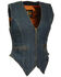 Image #1 - Milwaukee Leather Women's Side Stretch Zipper Front Denim Vest - 3X, Blue, hi-res