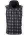 STS Ranchwear Boys' Youth Perf Plaid Softshell Vest, Black, hi-res