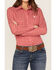 Cinch Women's Geo Print Long Sleeve Button-Down Stretch ARENAFLEX Shirt, Red, hi-res