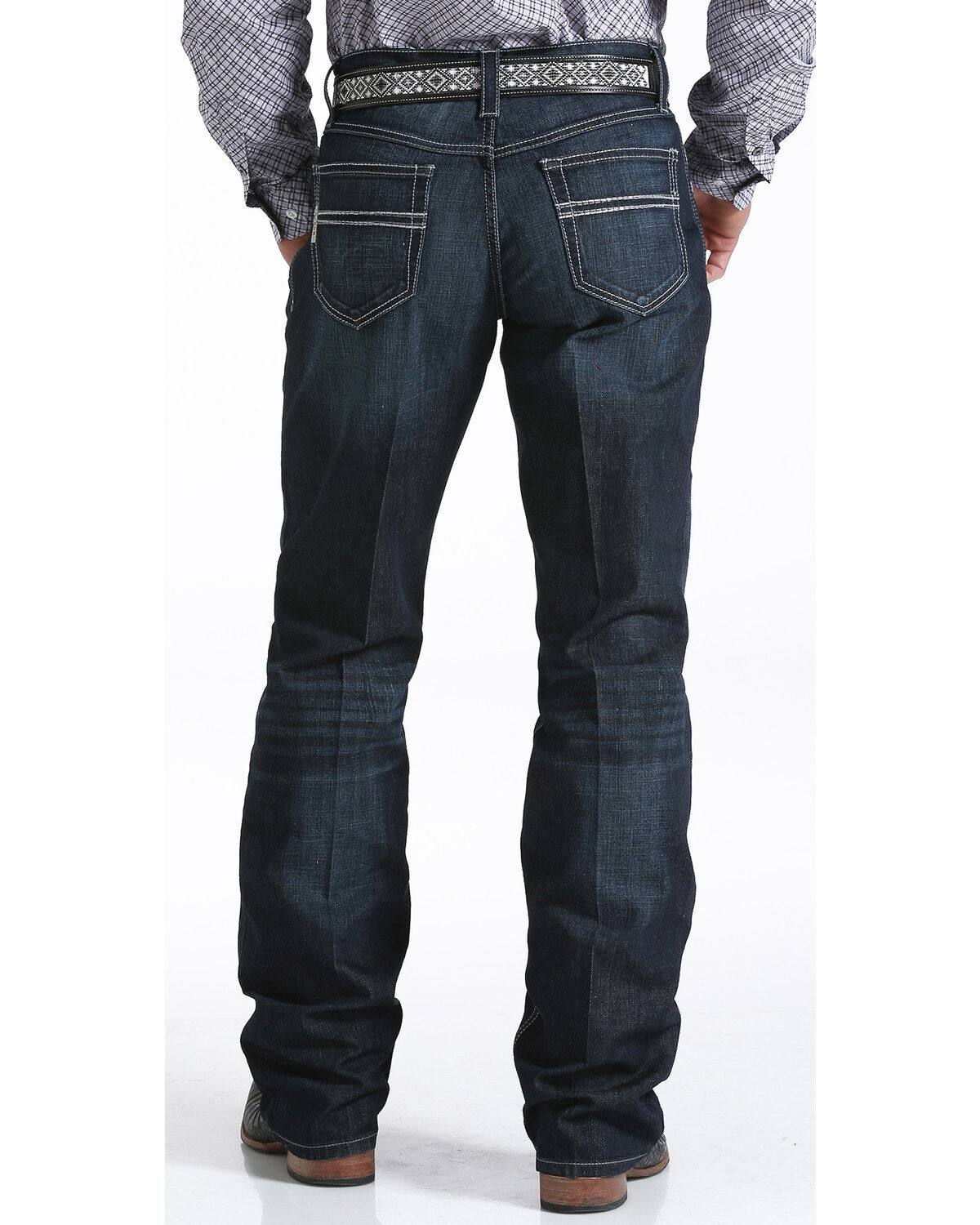 Image #1 - Cinch Men's Carter Relaxed Dark Wash Jeans, Indigo, hi-res
