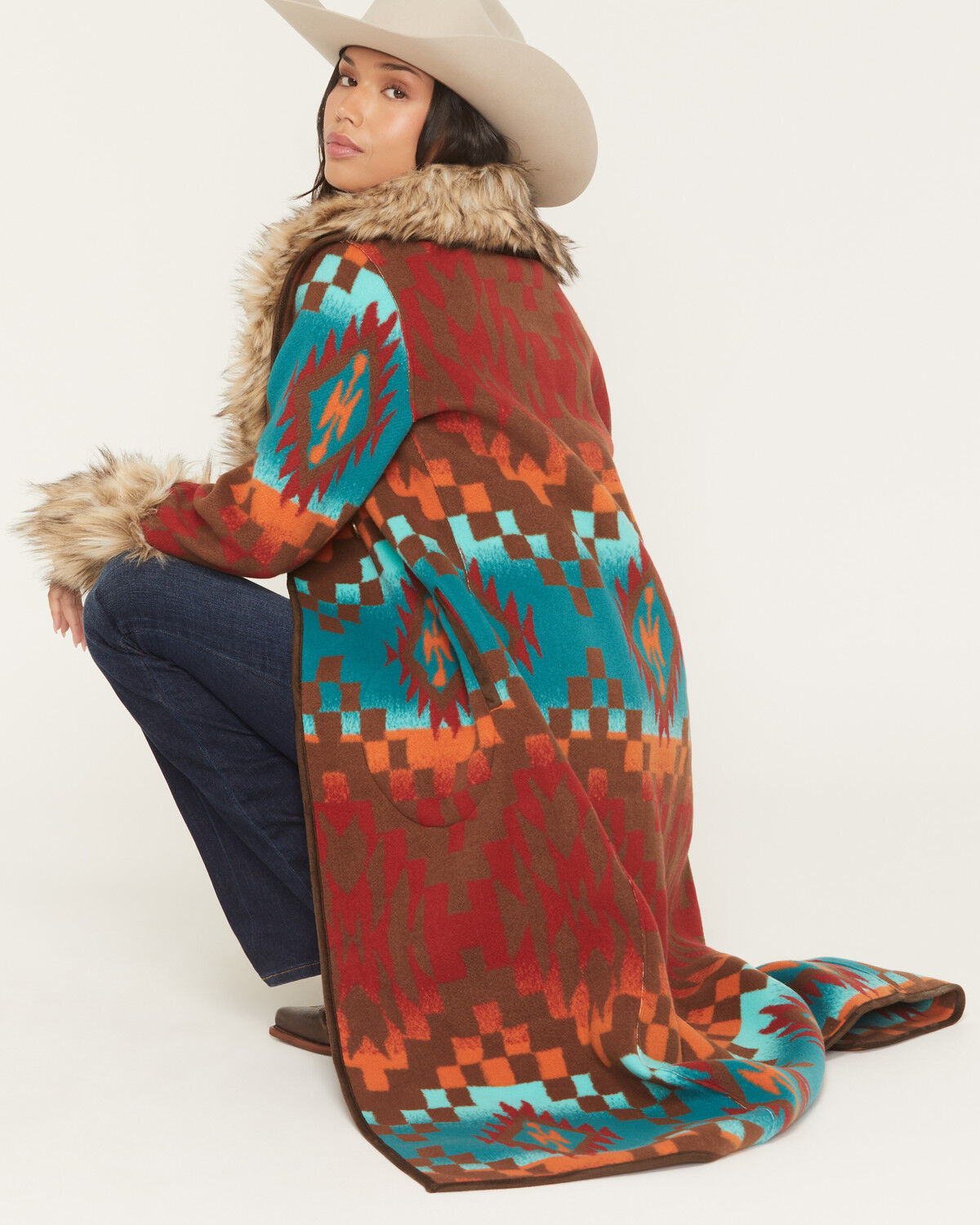 Image #4 - Tasha Polizzi Women's Casey Southwestern Print Blanket Coat, Multi, hi-res