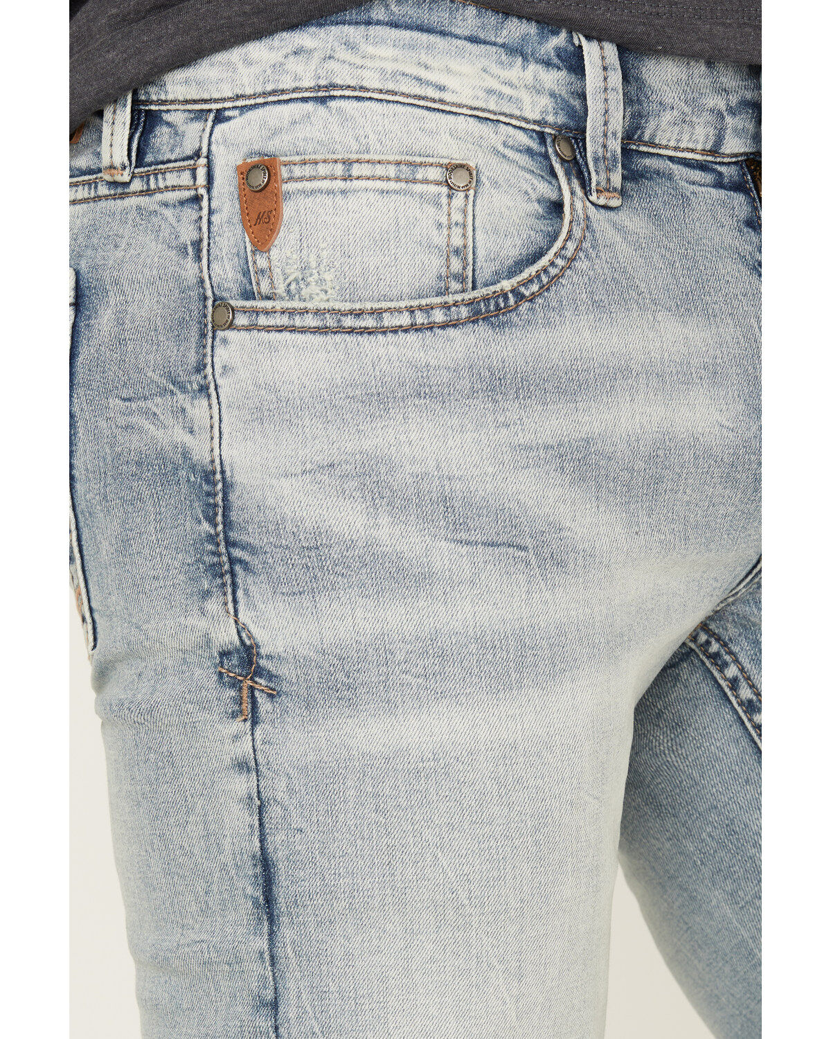 Image #2 - Moonshine Spirit Men's Sutton Light Wash Slim Stretch Denim Jeans, Light Wash, hi-res