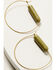 Ink + Alloy Women's Beaded Ceramic Half Moon Hoop Earrings, Olive, hi-res