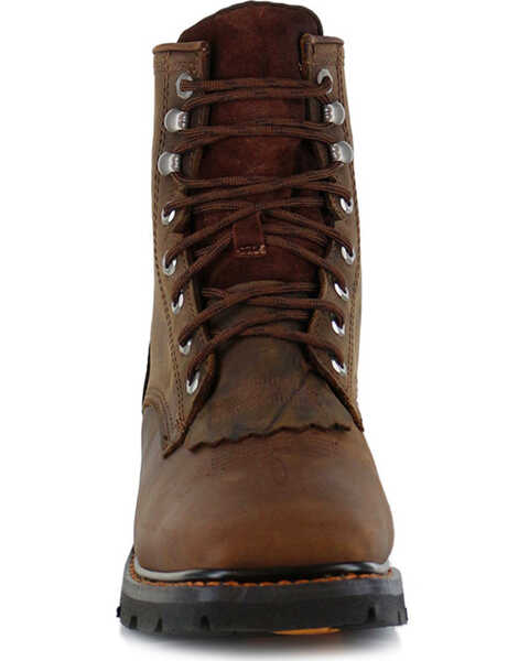 Image #4 - Cody James® Men's Waterproof Lace-Up Western Work Boots, Brown, hi-res