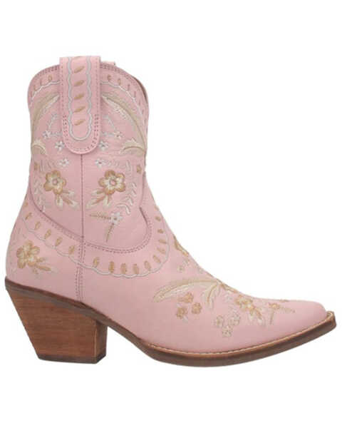 Dingo Women's Floral Western Booties - Snip Toe, Pink, hi-res