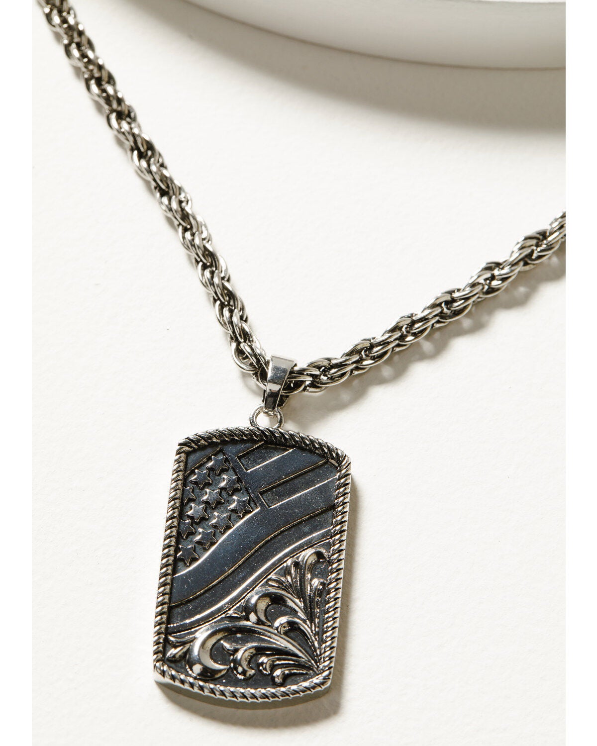 Image #2 - Moonshine Spirit&reg; Women's American Dog Tag Necklace, Silver, hi-res