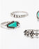 Image #3 - Shyanne Women's Blue Falls Multi Textured Turquoise Ring Set, Silver, hi-res