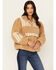 Image #1 - Driftwood Women's 1/4 Snap Sherpa Pullover, Beige, hi-res