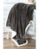 Image #1 - Carstens Home Solid Grey Large Extra Plush Sherpa Fleece Throw Blanket, Silver, hi-res