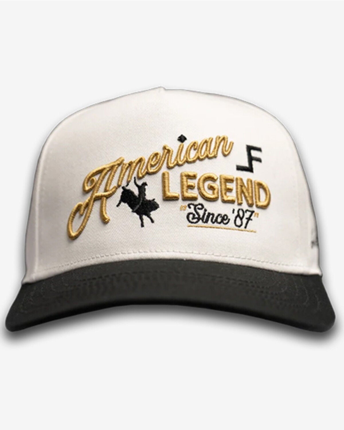Image #1 - Lane Frost Men's Legend Ball Cap, Black/white, hi-res