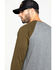 Image #5 - Hawx Men's Olive Baseball Raglan Crew Long Sleeve Work Shirt - Tall, , hi-res