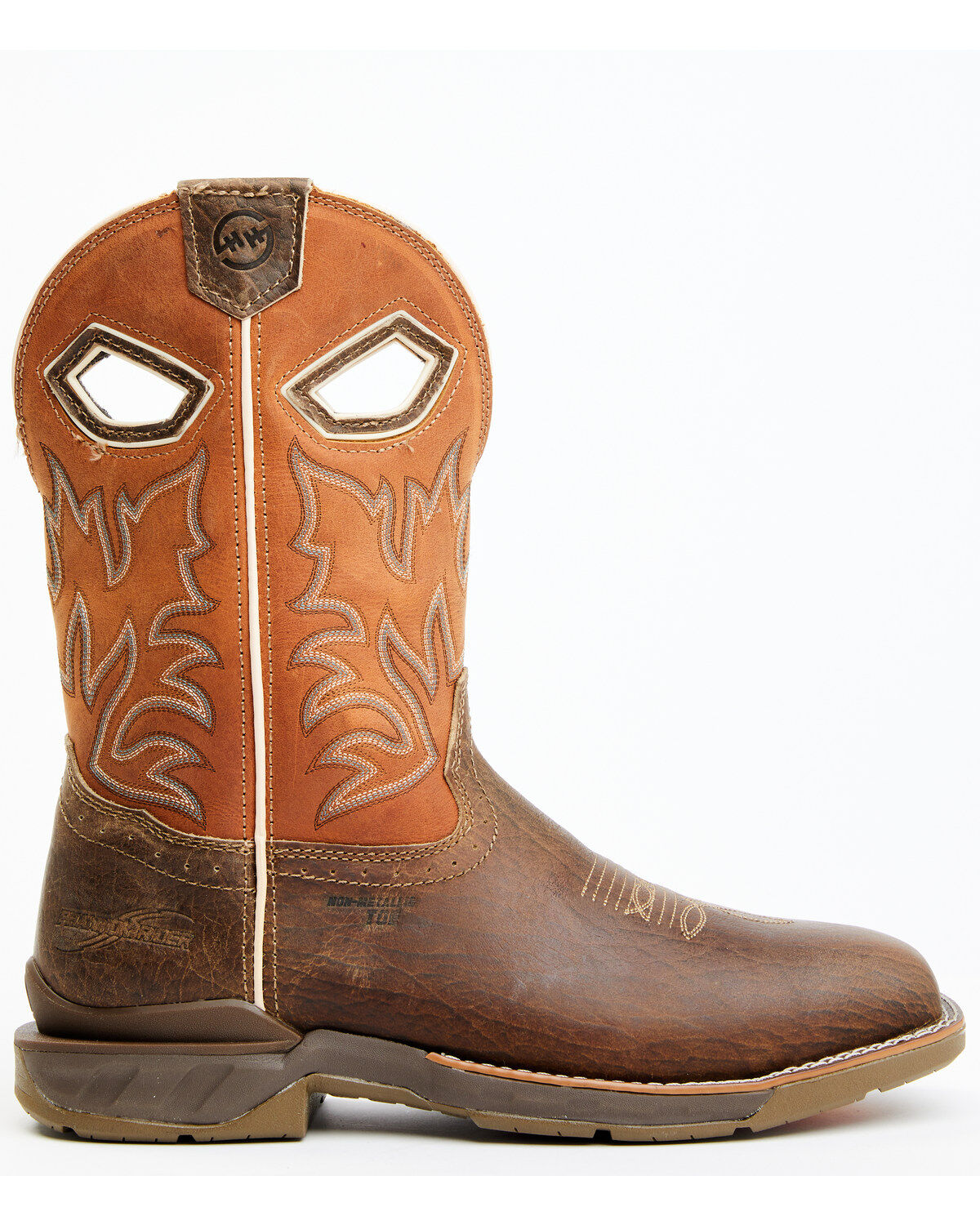 Image #2 - Double H Men's Requiem Pull On Work Roper Boots - Composite Toe, Brown, hi-res