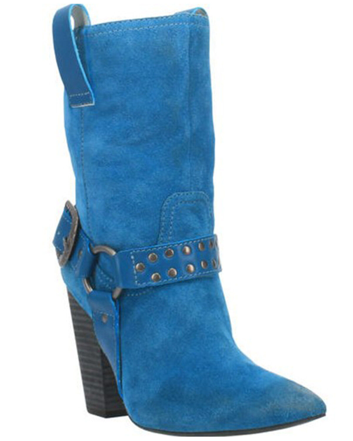 Image #1 - Dingo Women's Dancing Queen Fashion Booties - Round Toe, Blue, hi-res