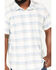 Brixton Men's Charter Plaid Short Sleeve Button Down Shirt, Blue, hi-res