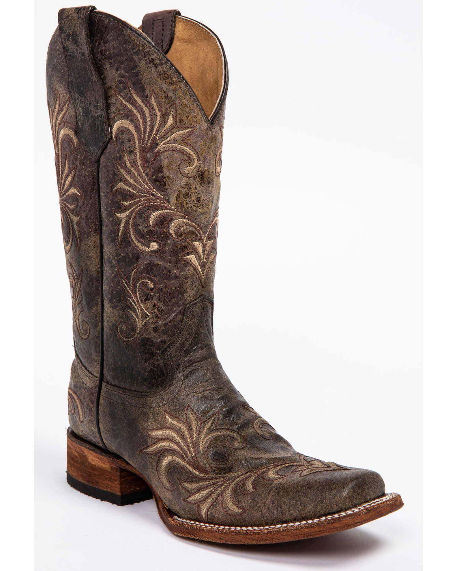 Circle G Women s Distressed Filigree Western Boots Square Toe Boot Barn