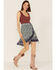 Image #1 - Bila Women's Border Print Wrap Mini Skirt, Blue, hi-res