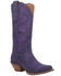 Image #1 - Dingo Women's Out West Suede Western Boots - Round Toe, Purple, hi-res