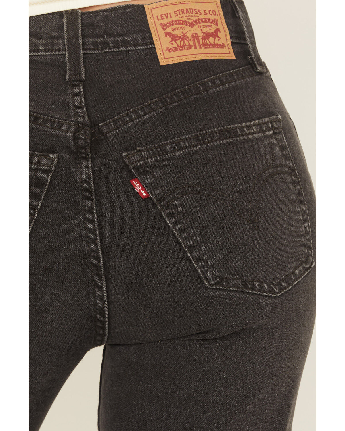 Image #4 - Levi's Women's Cut and Dry Ribcage Bell Bottom Flare Denim Jeans, Black, hi-res