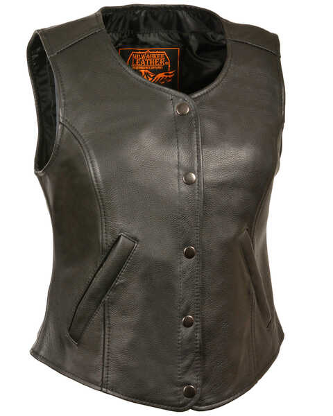 Image #1 - Milwaukee Leather Women's Snap Front Long Body Vest, , hi-res