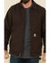 Carhartt Men's Dark Brown Washed Duck Sherpa Lined Work Coat - Tall , Dark Brown, hi-res