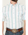 Image #3 - Ferrell Men's Tristan Striped Print Short Sleeve Snap Stretch Western Shirt, White, hi-res