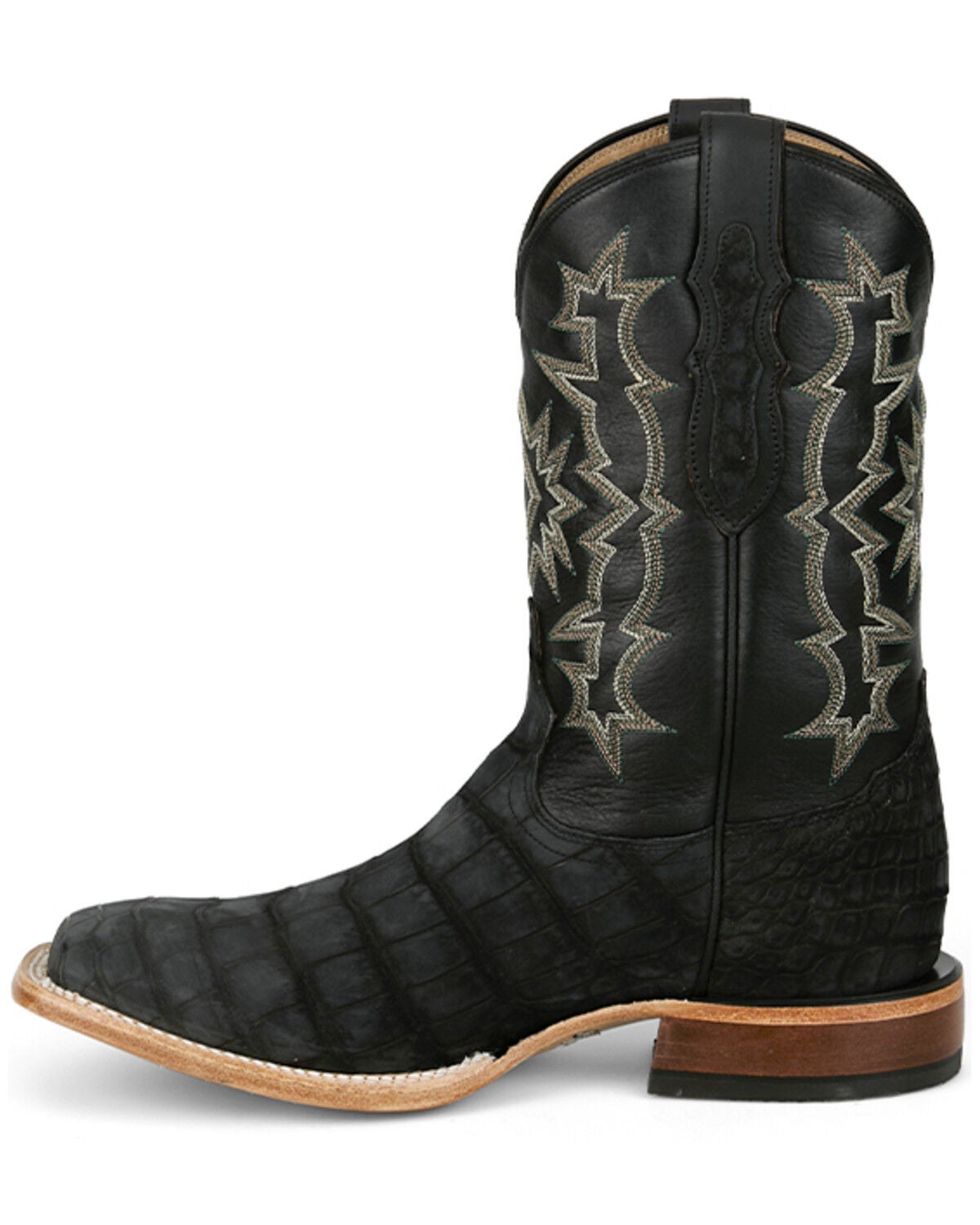Image #3 - Tony Lama Men's Exotic Alligator Miguel Western Boots - Broad Square Toe, Black, hi-res