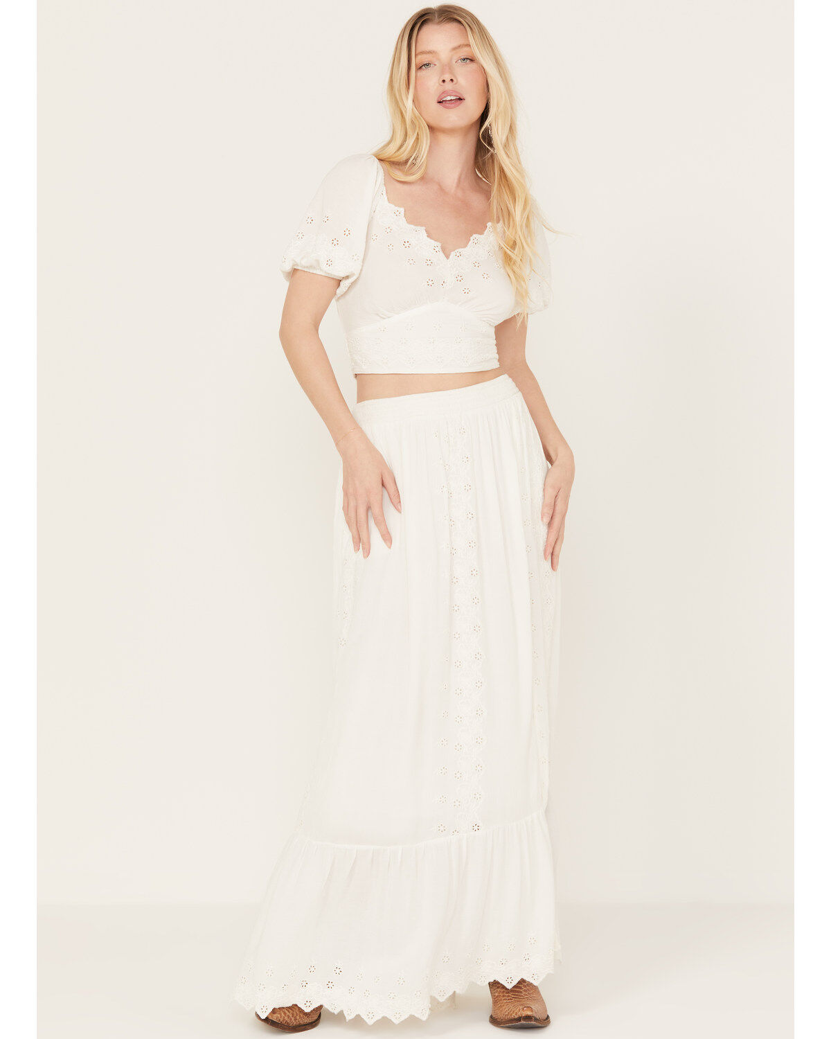 Image #2 - Idyllwind Women's Holly Eyelet Maxi Skirt, , hi-res