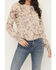 Image #3 - Originality Women's Cow Print Button-Down Cardigan, Off White, hi-res