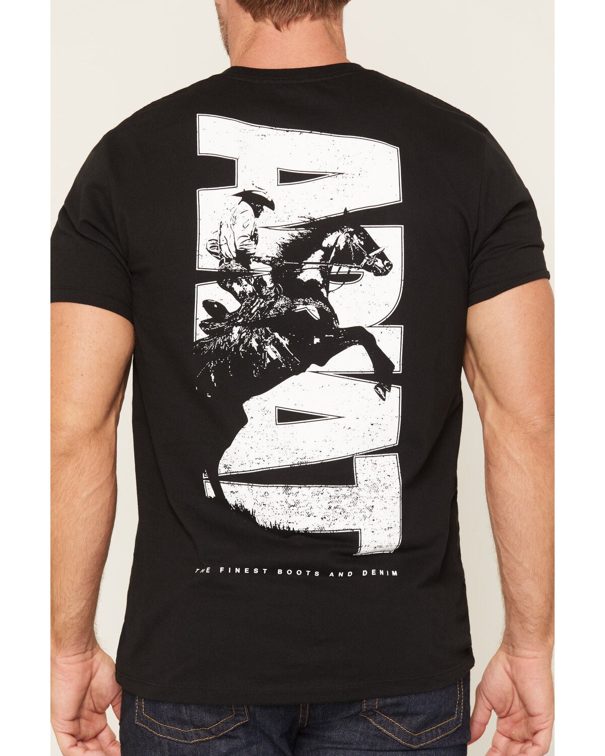 Image #4 - Ariat Men's Silo Charge Short Sleeve Graphic T-Shirt, Black, hi-res