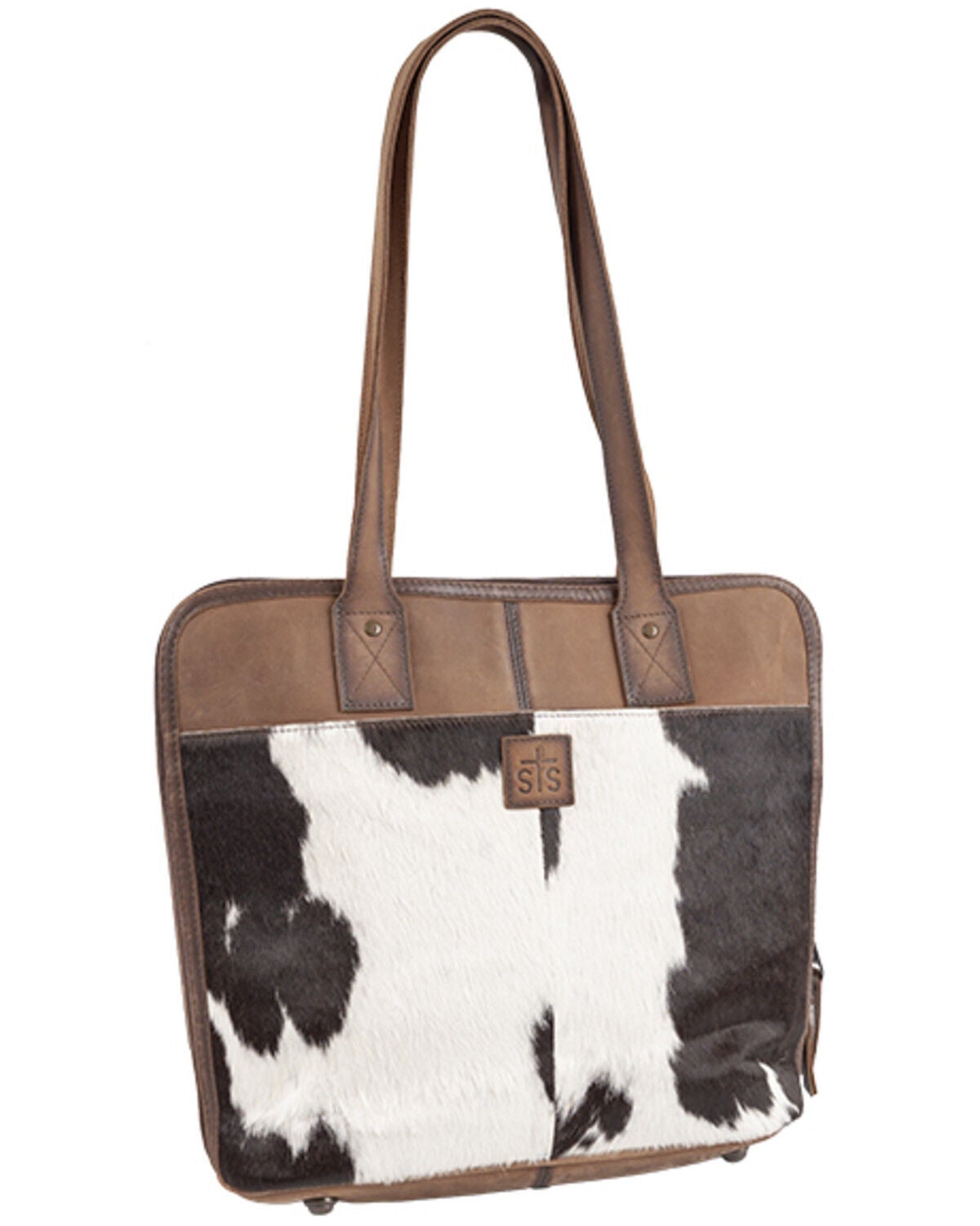 STS Ranchwear By Carroll Women's Cowhide Shopper Laptop Carrying Case, Brown, hi-res