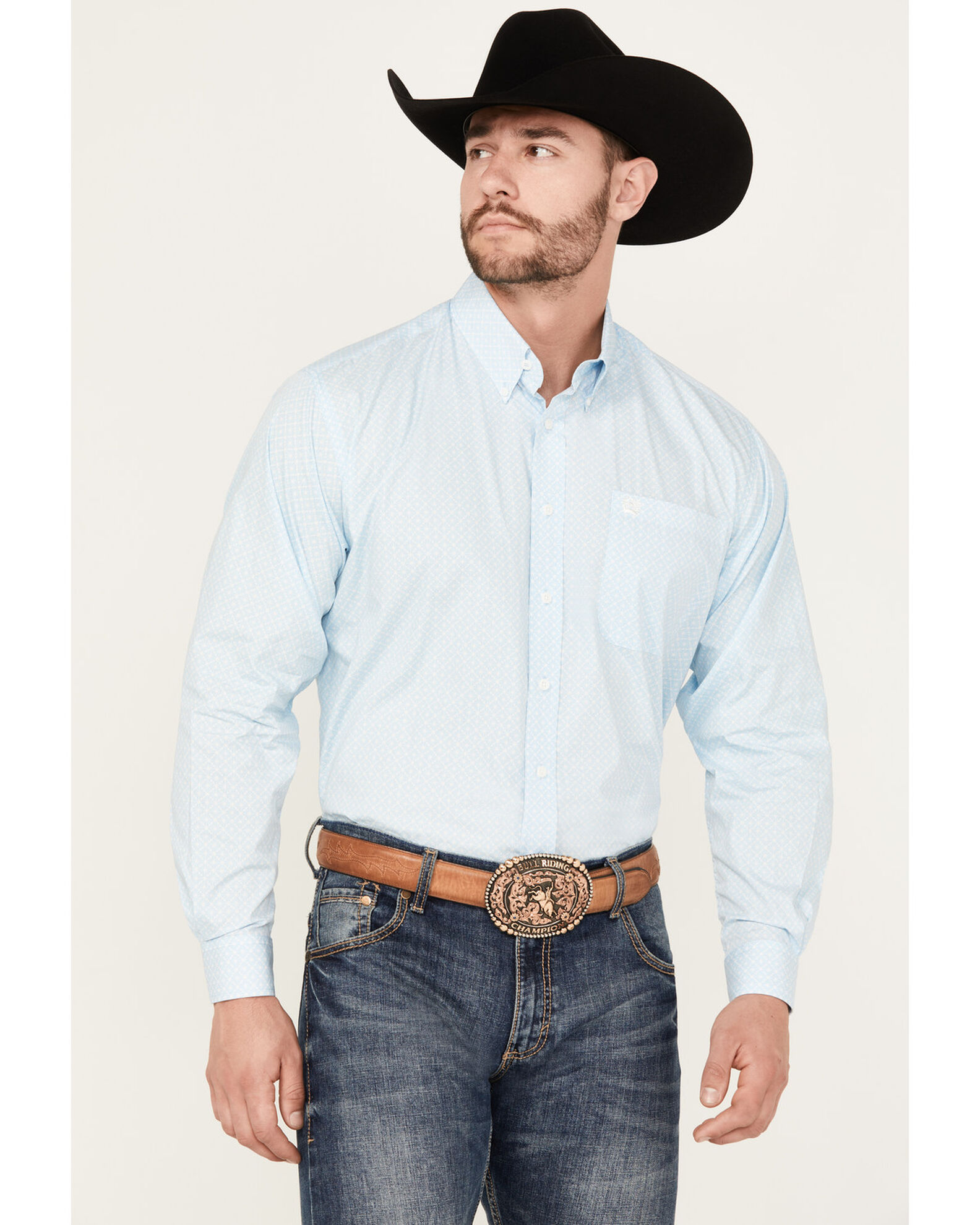 Cinch Men s Geo Print Long Sleeve Button Down Western Shirt Boot Barn