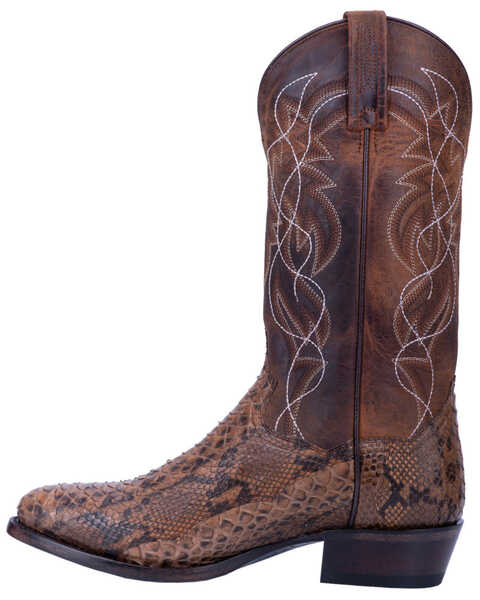 Dan Post Men's Manning Exotic Python Western Boots - Round Toe, Bay Apache, hi-res