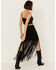 Image #3 - Vocal Women's Fringe Studded Skirt, Black, hi-res