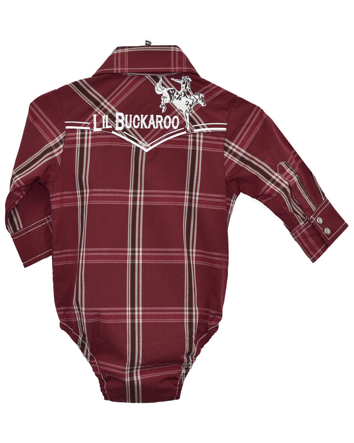 maroon long sleeve onesie