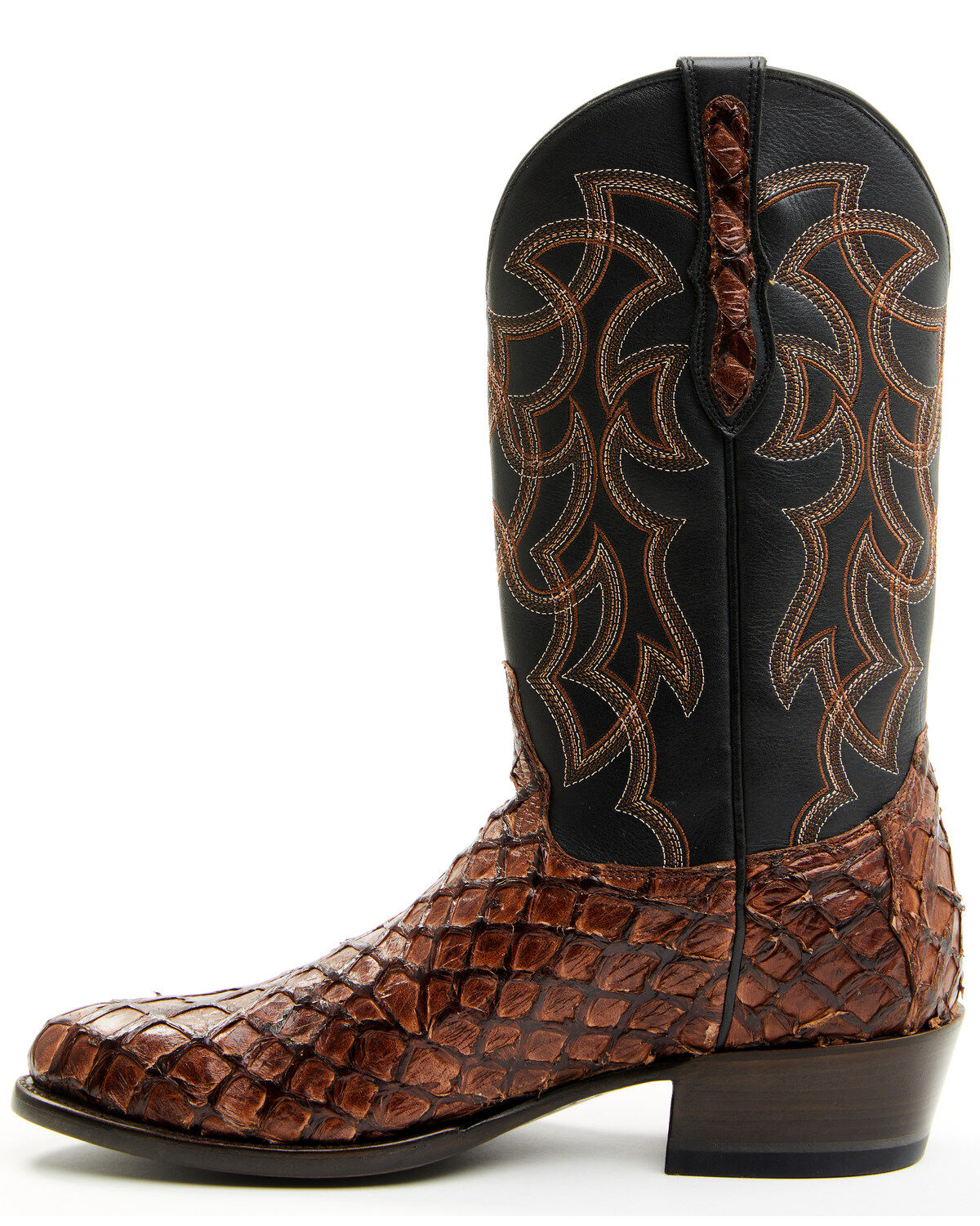 Image #3 - Cody James Men's Exotic Pirarucu Western Boots - Round Toe, Dark Brown, hi-res