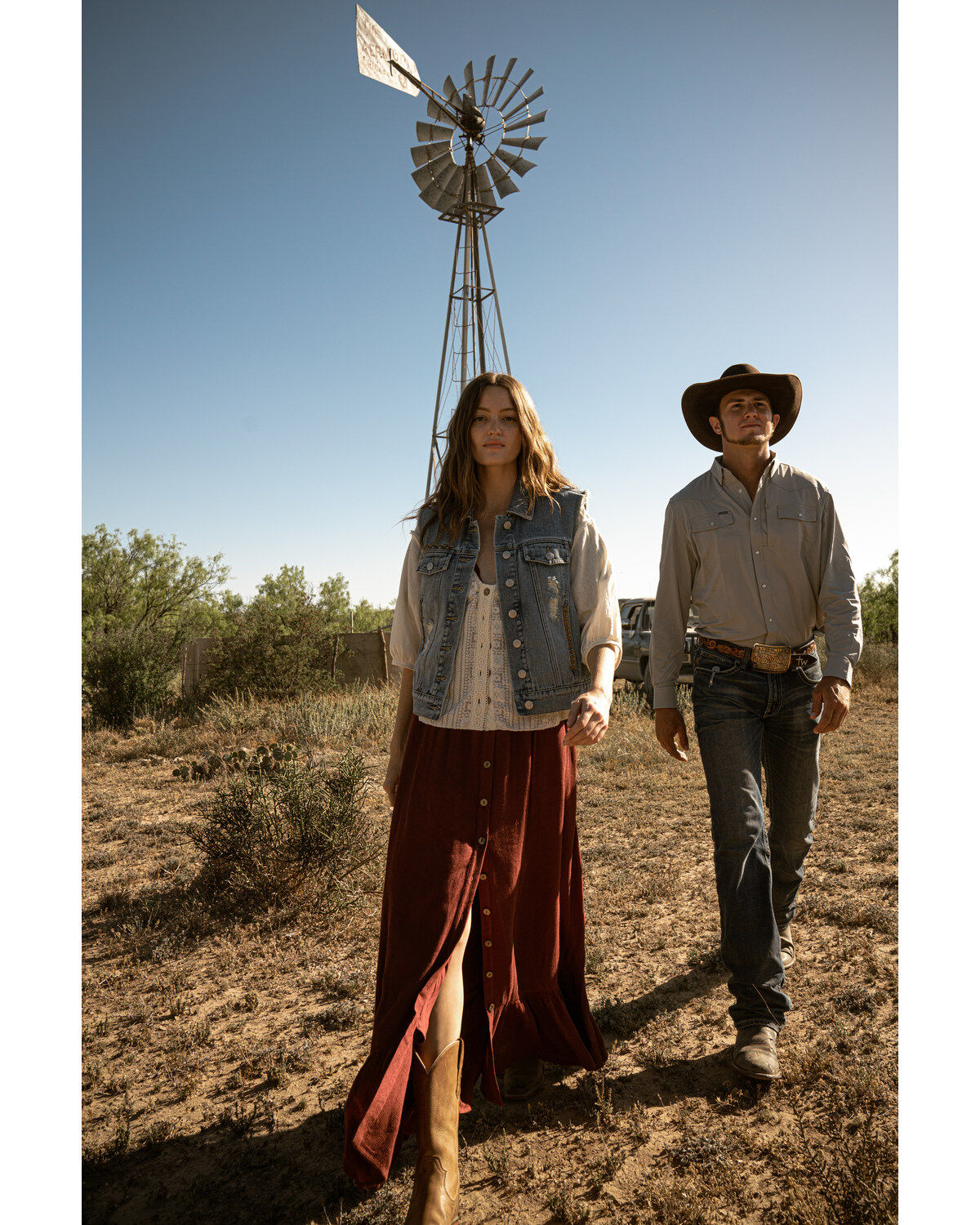 Cleo + Wolf Women's Medium Wash Oversized Embroidered Denim Vest, Medium Wash, hi-res