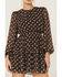 Lush Women's Floral Open Back Mini Dress, Black, hi-res