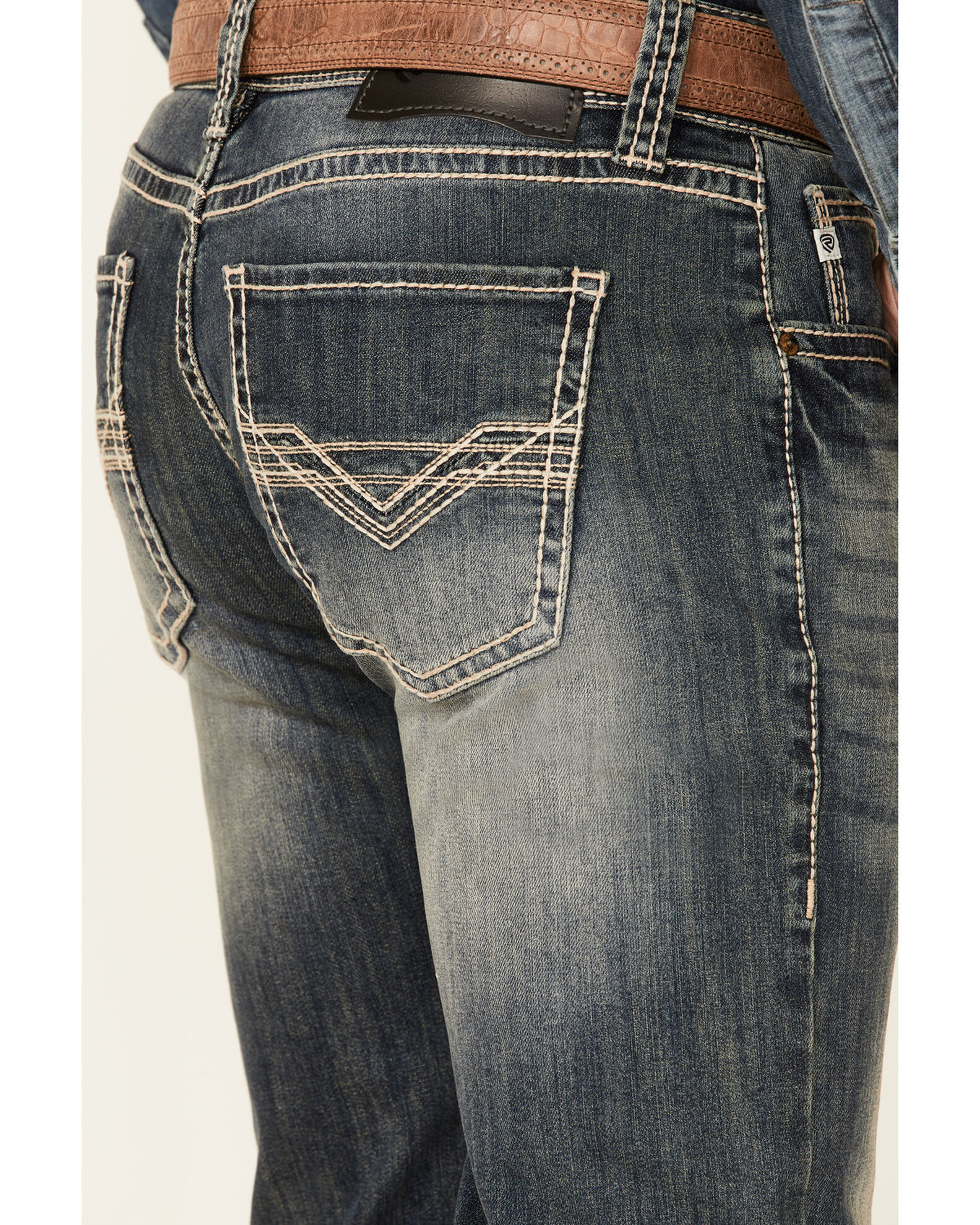 Rock & Roll Denim Men's Pistol Medium Vintage Stretch Regular Straight Jeans