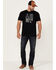 Moonshine Spirit Men's Tequila Floor Stacked Graphic Short Sleeve T-Shirt , Black, hi-res