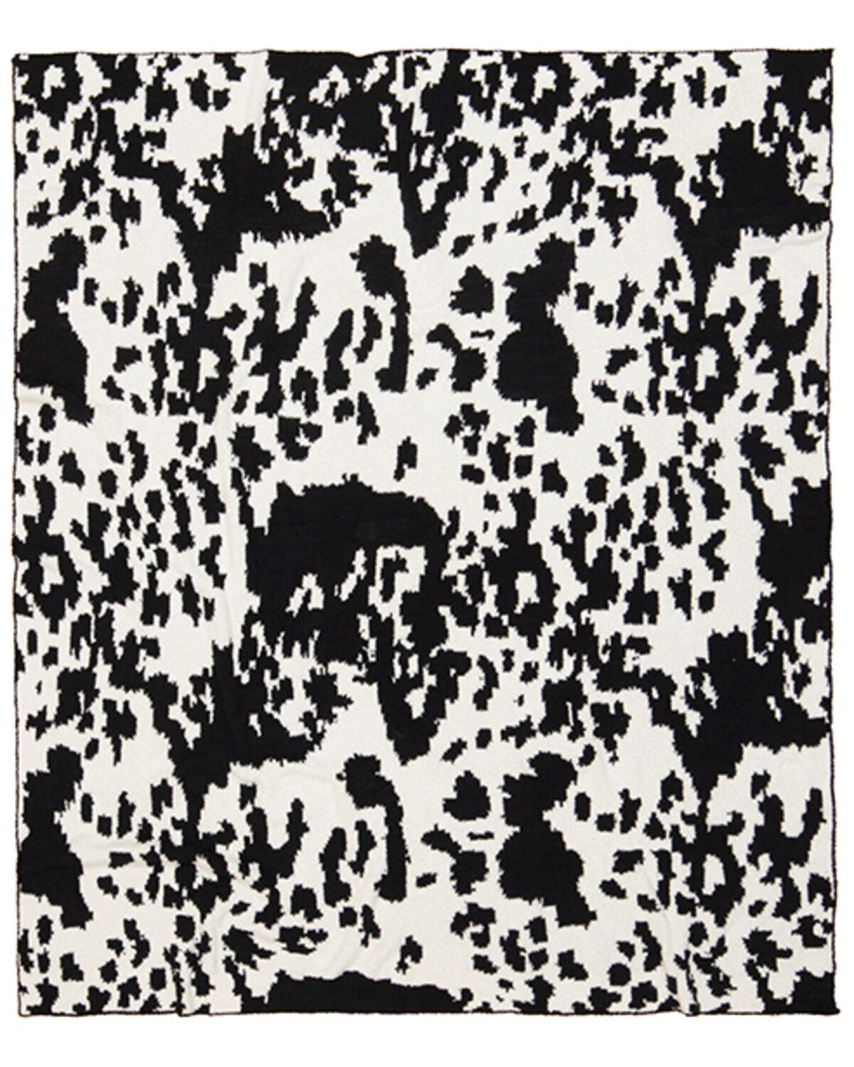 Image #2 - Carstens Home Wrangler Cow Print Blanket, Black, hi-res