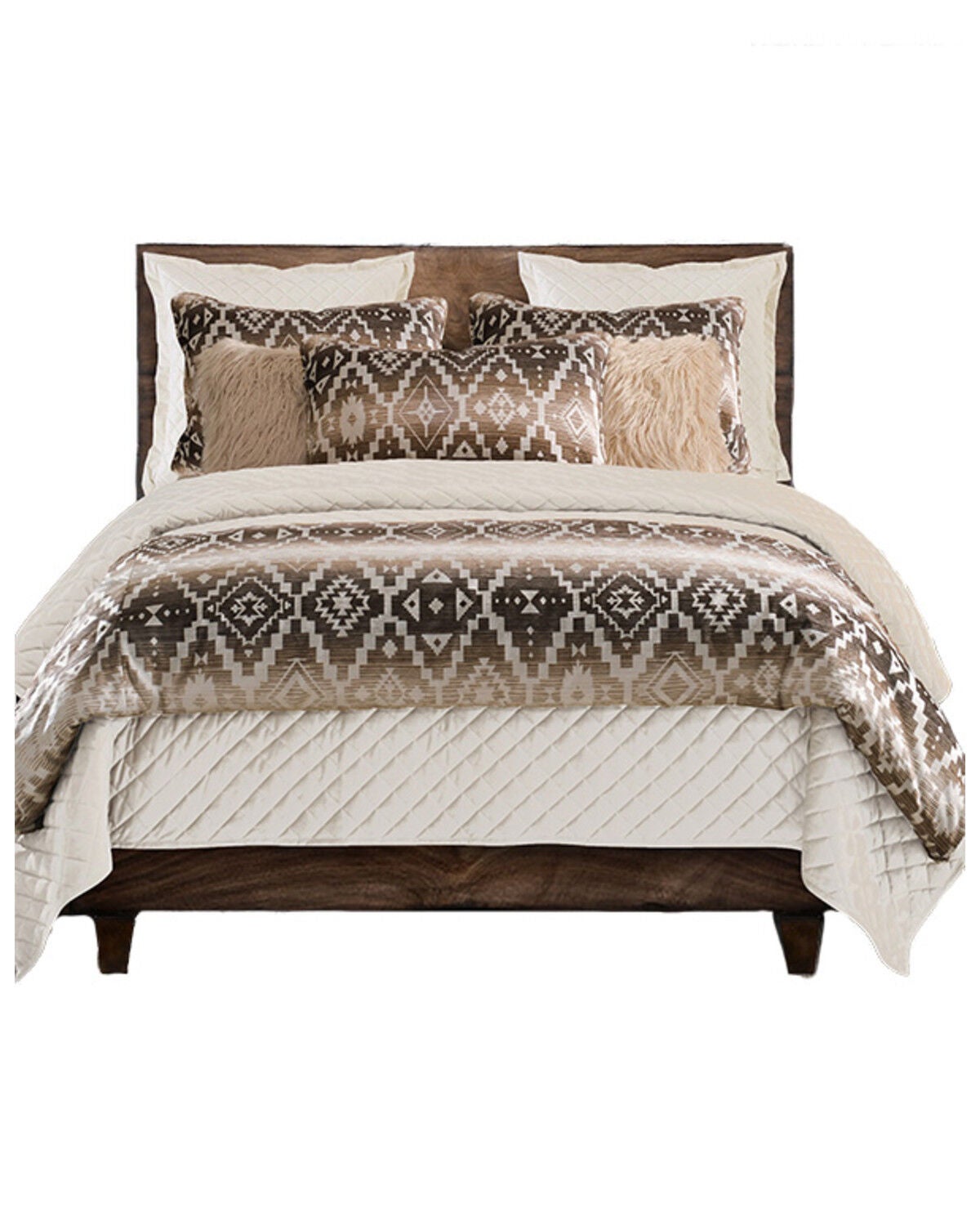 Image #1 - HiEnd Accents Chalet Southwestern Print 3 Piece Duvet Cover Set - Queen Size, Brown, hi-res