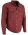 Image #6 - Milwaukee Performance Men's Aramid Reinforced Checkered Flannel Biker Shirt - Big & Tall, Black/red, hi-res