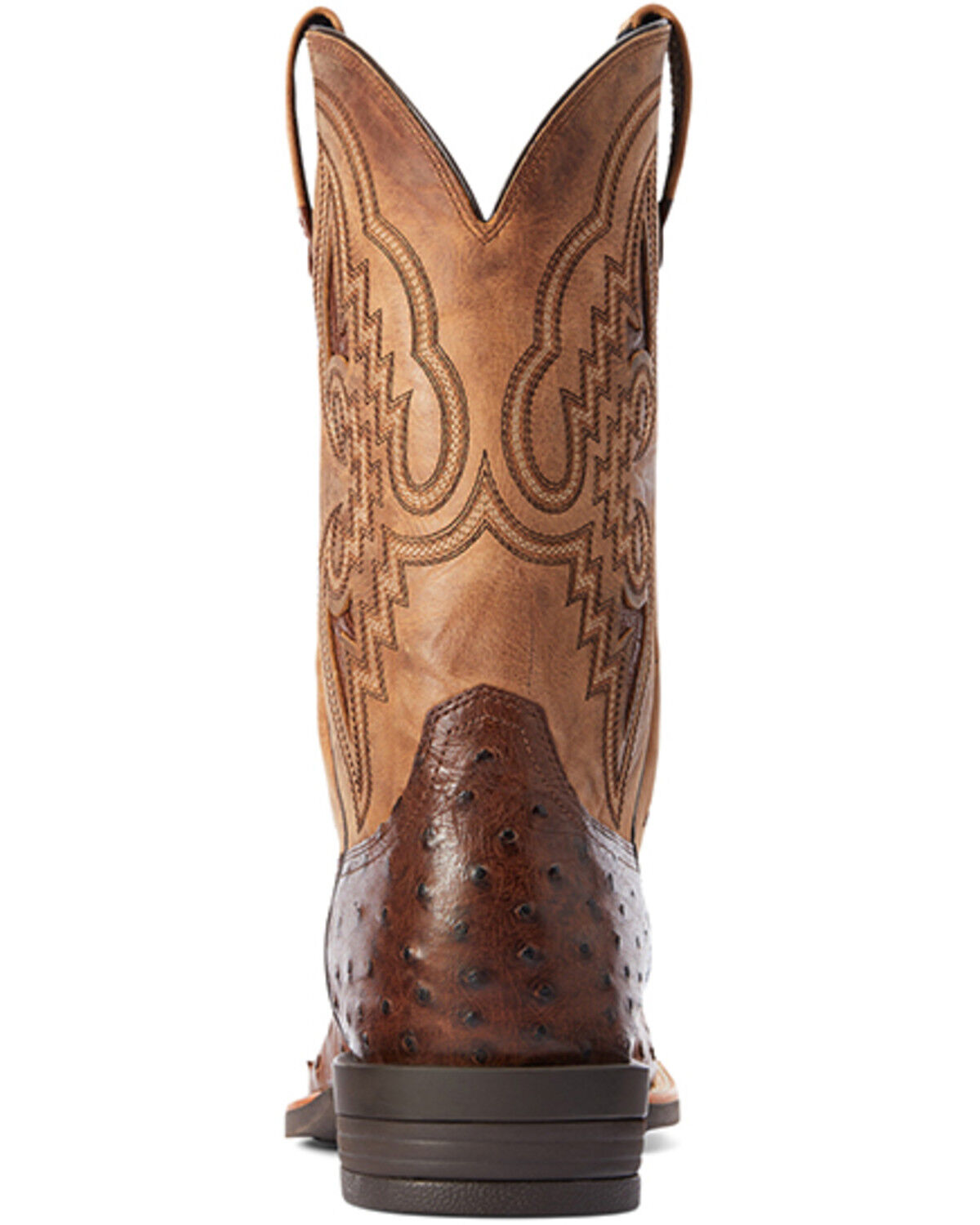 Image #3 - Ariat Men's Dagger Full-Quill Ostrich Exotic Western Boots - Broad Square Toe, Brown, hi-res