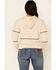 Image #3 - Shyanne Women's Tan & White Embroidered Logo Crop Hoodie, Tan, hi-res
