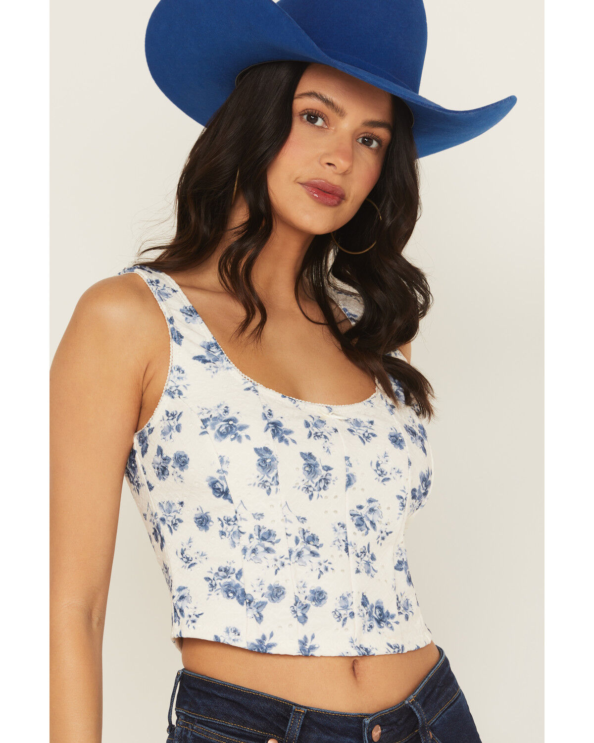 Product Name:  Shyanne Women's Floral Print Corset Top