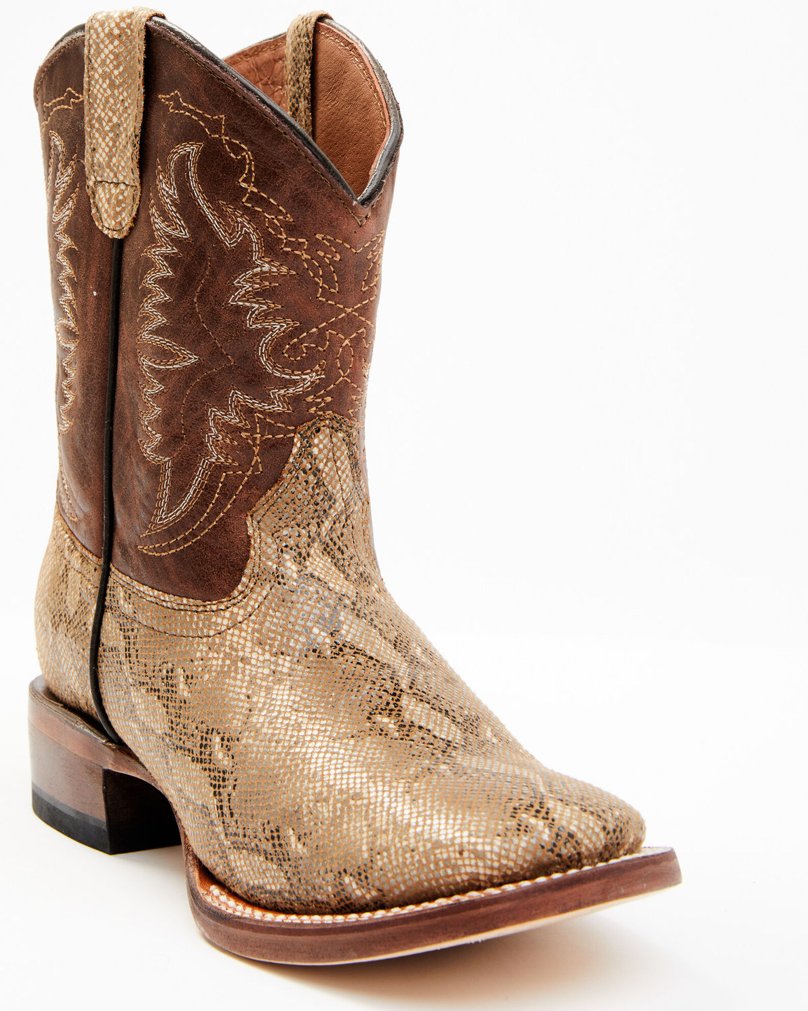 Tanner Mark Little Boys Monster Western Boots Broad Square Toe