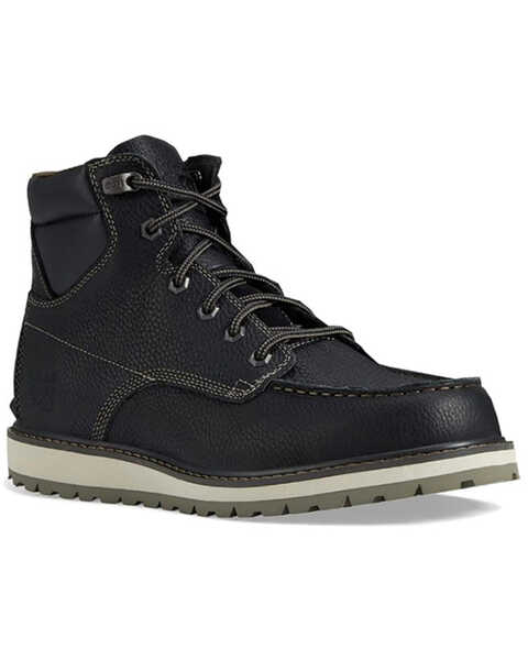 Timberland Men's 6" Irvine Lace-Up Work Boots - Moc Toe, Black, hi-res